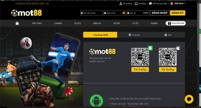 Thực hiện tải App ứng dụng Mot88 cho thiết bị Android
